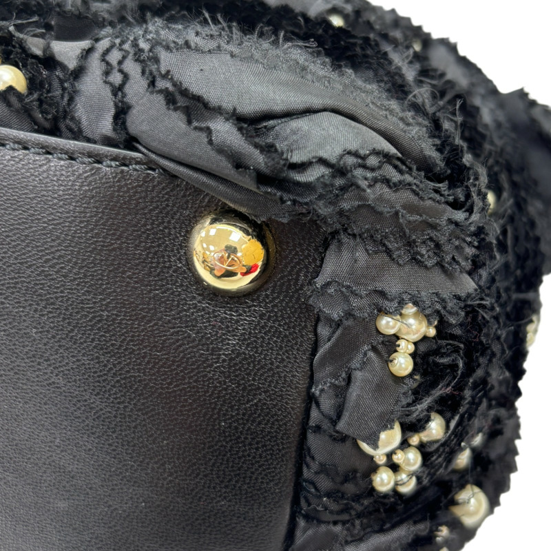 黑色 布料 玫瑰花 手提包【 VALENTINO 范倫鐵諾】-12