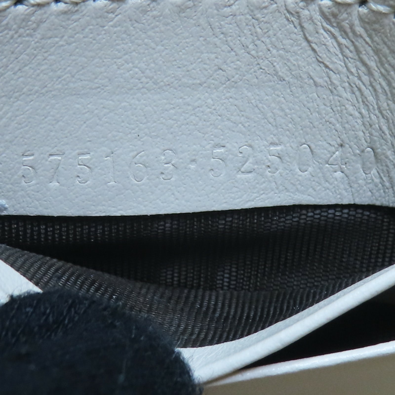 白色羊皮 GG Marmont 水桶包 肩背包 575163【GUCCI 古馳】 575163-6