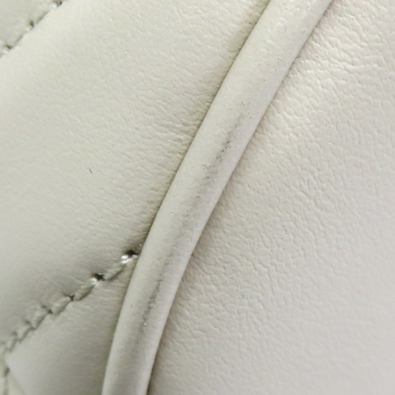 白色羊皮 GG Marmont 水桶包 肩背包 575163【GUCCI 古馳】 575163-9