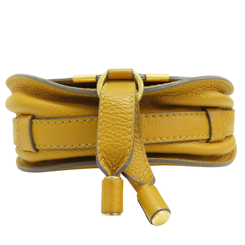 黃色 牛皮 Small Marcie 肩背包【Chloe 克羅伊】-3