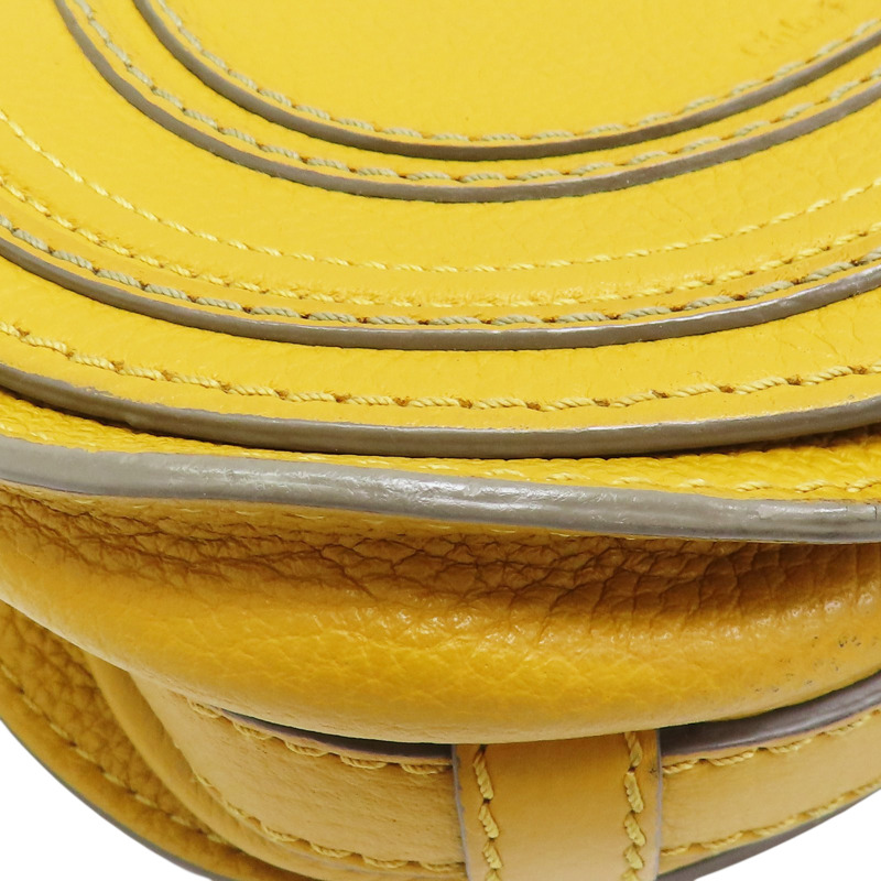 黃色 牛皮 Small Marcie 肩背包【Chloe 克羅伊】-7