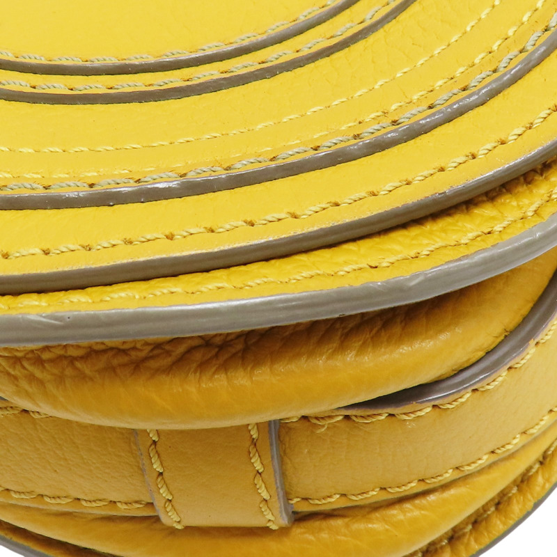 黃色 牛皮 Small Marcie 肩背包【Chloe 克羅伊】-8