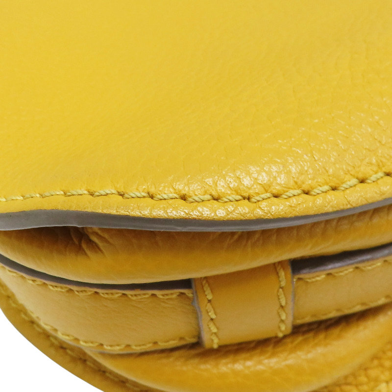 黃色 牛皮 Small Marcie 肩背包【Chloe 克羅伊】-9