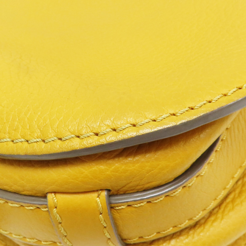 黃色 牛皮 Small Marcie 肩背包【Chloe 克羅伊】-10