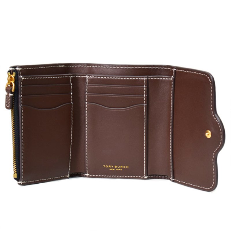 【TORY BURCH】雙T-LOGO皮革短夾-黑色-2