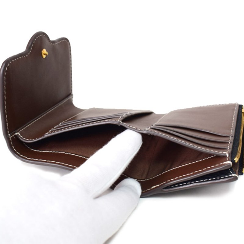 【TORY BURCH】雙T-LOGO皮革短夾-黑色-3