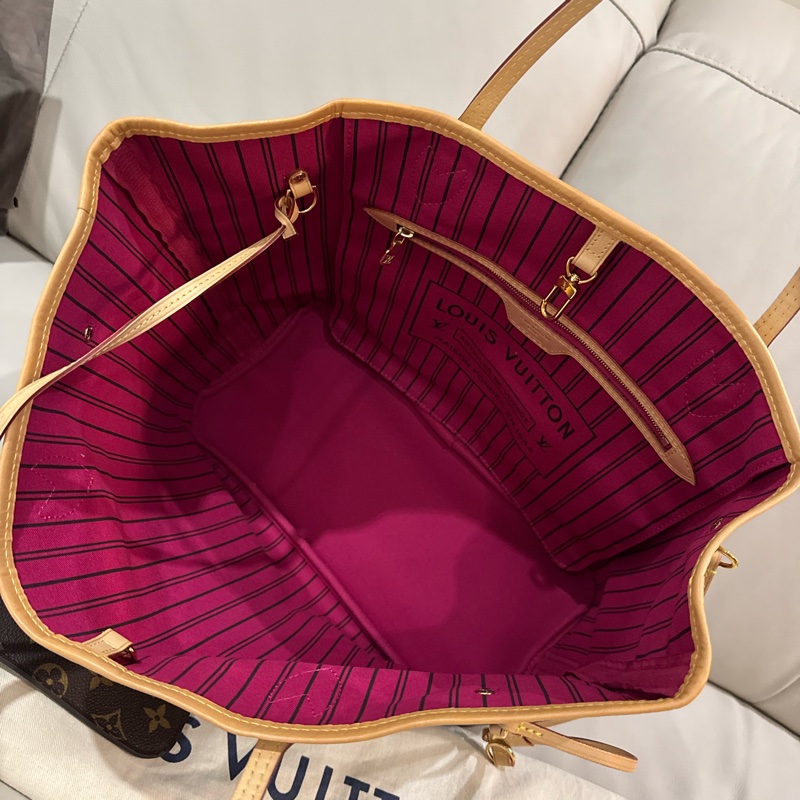 LV 路易威登 經典Neverfull MM/托特包/全新閒置美品-3