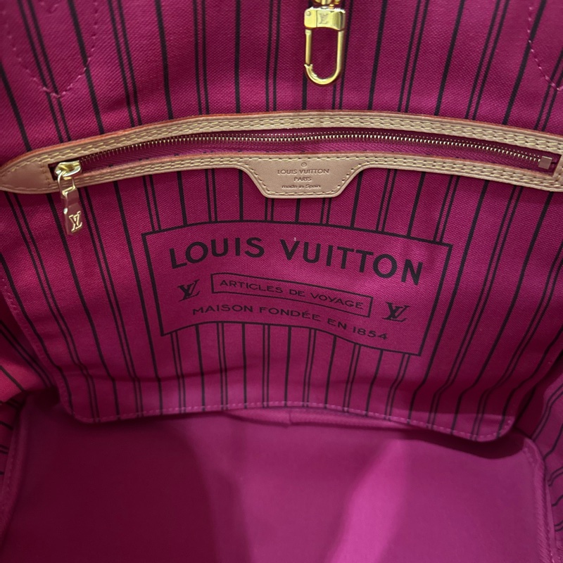 LV 路易威登 經典Neverfull MM/托特包/全新閒置美品-4