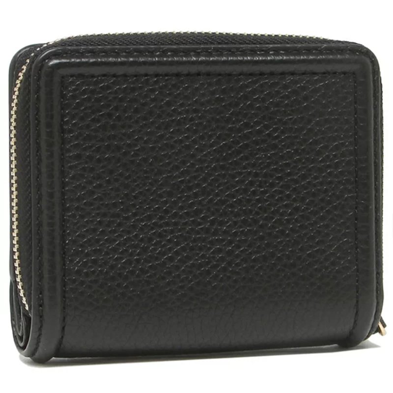 【TORY BURCH】素面皮革短夾-黑色-1