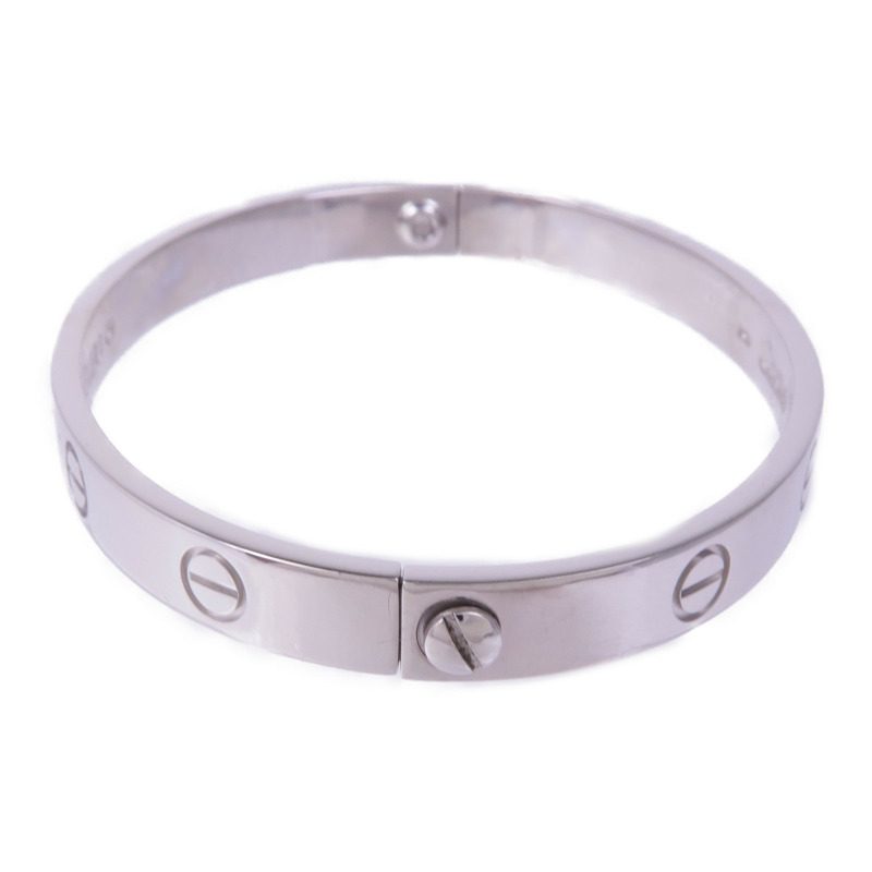 CARTIER 18K白金Love Bracelet手鐲Cartier#17-1
