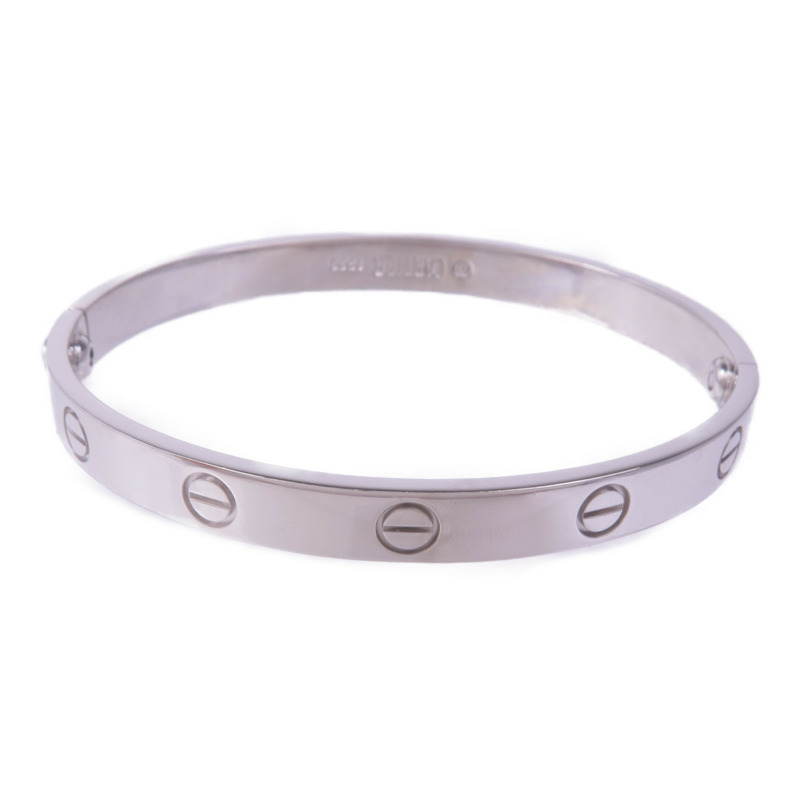 CARTIER 18K白金Love Bracelet手鐲Cartier#17-2
