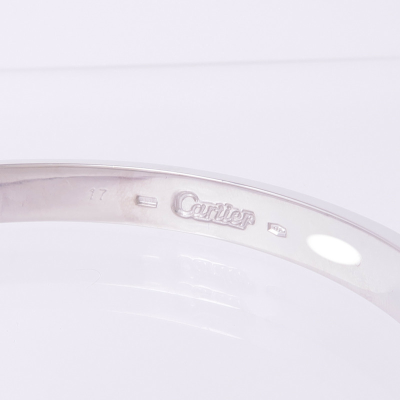 CARTIER 18K白金Love Bracelet手鐲Cartier#17-4