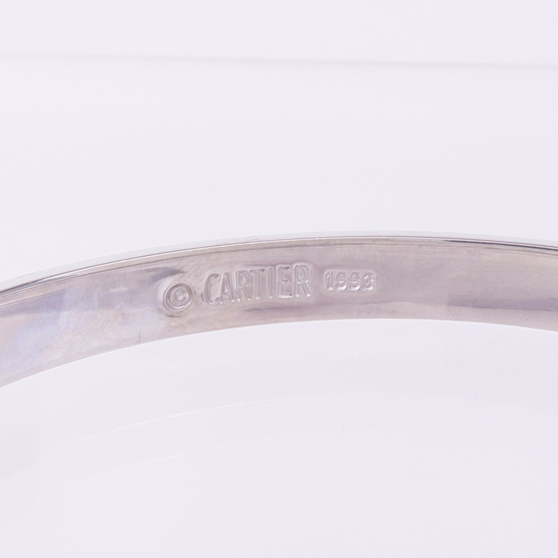 CARTIER 18K白金Love Bracelet手鐲Cartier#17-5