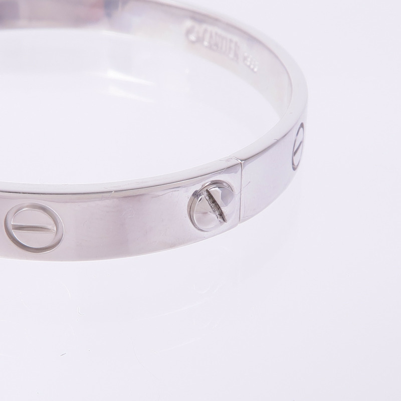 CARTIER 18K白金Love Bracelet手鐲Cartier#17-6