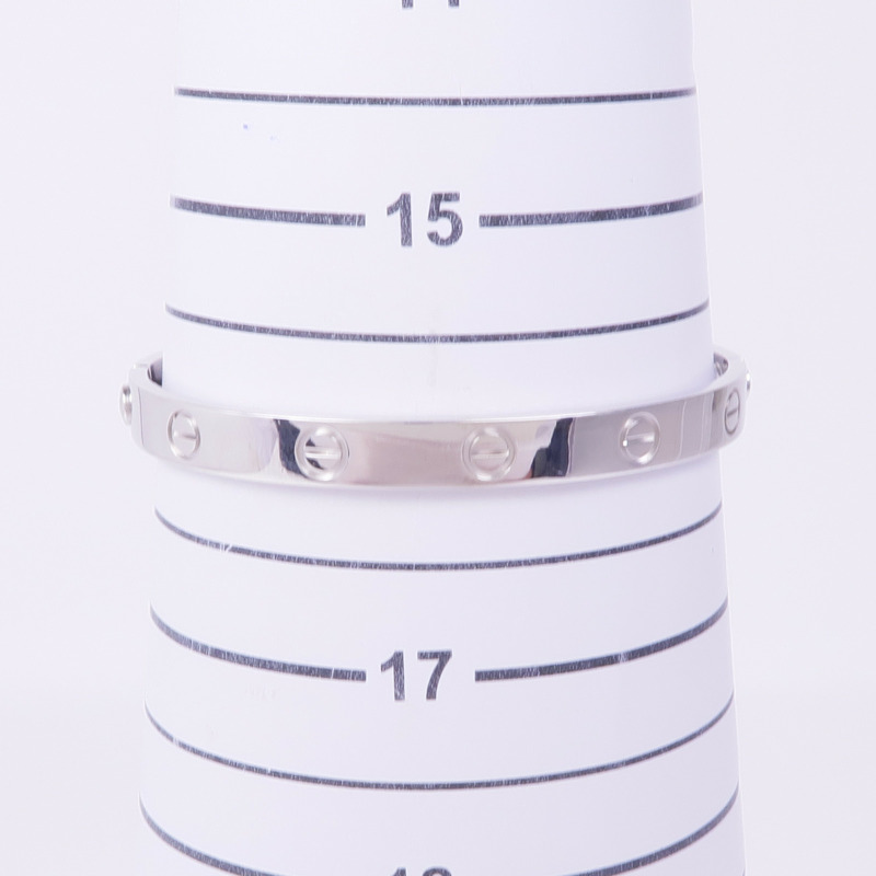 CARTIER 18K白金Love Bracelet手鐲Cartier#17-9