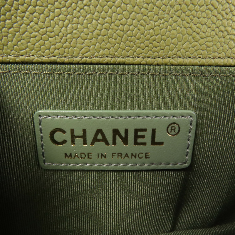 CHANEL 牛皮皮革Boy 20金扣鏈帶肩背袋-7