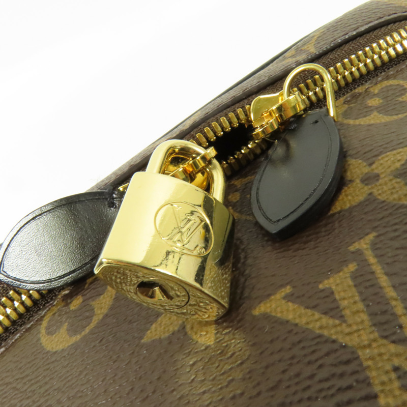 LOUIS VUITTON Monogram Reverse Vanity PM金扣手挽肩背兩用袋棕色-8