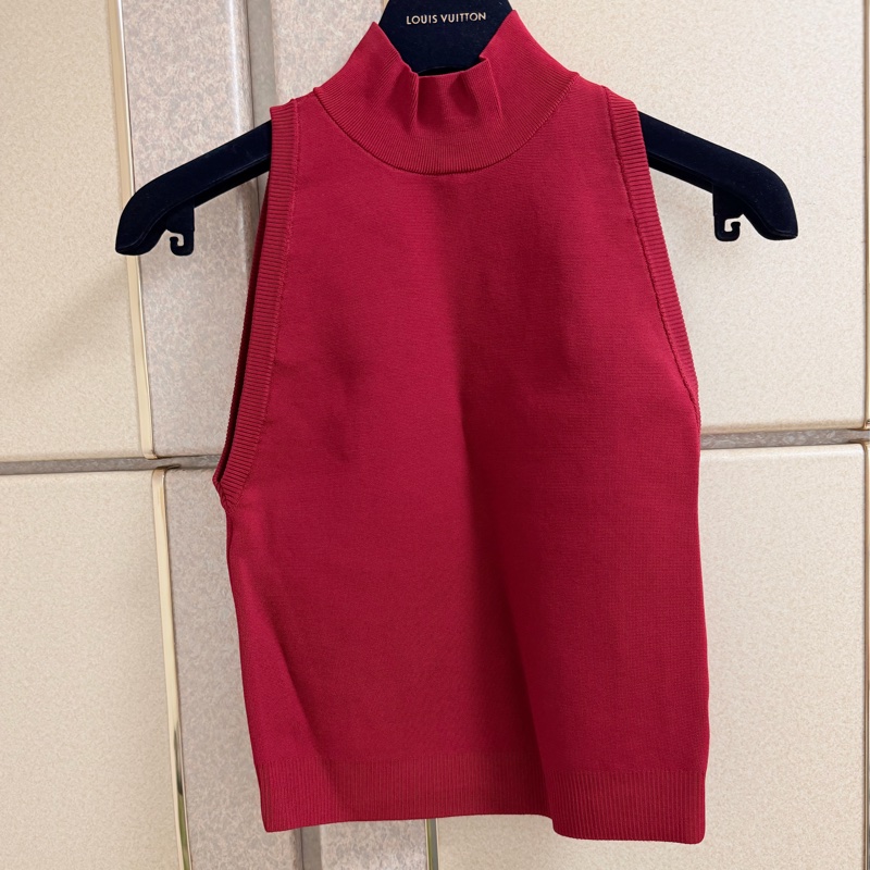 2）全新Alice+Olivia正品酒紅色無袖上衣 S號-9