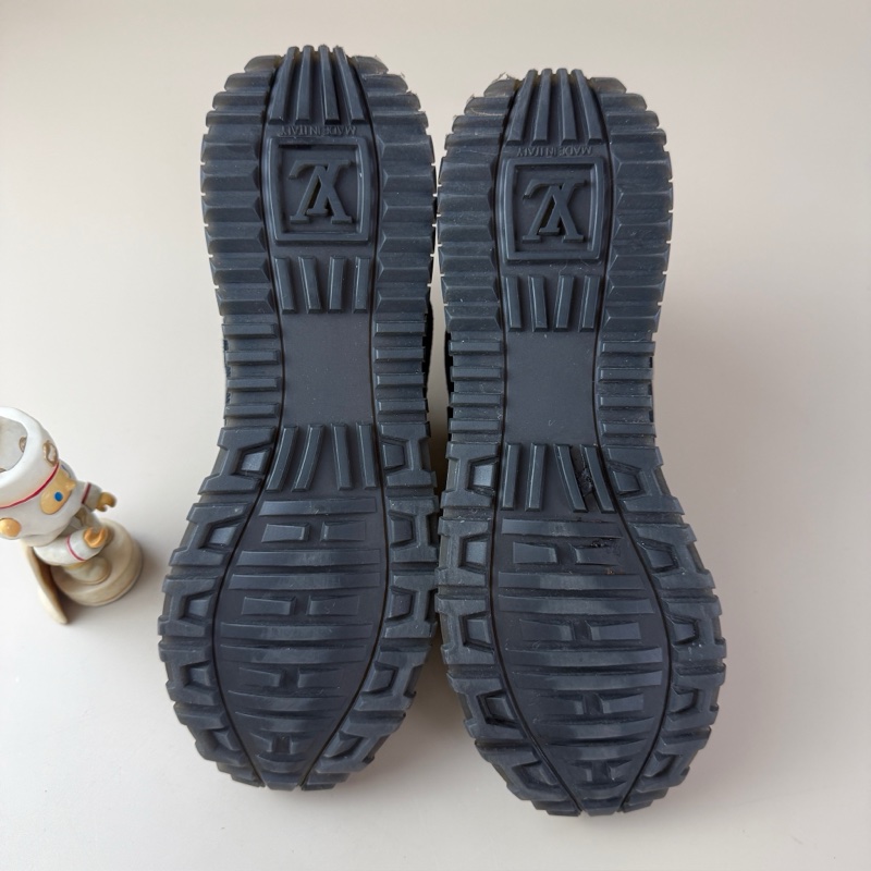 LV/99新路易威登 Run away黑棕老花系帶休閒鞋 35.5碼-5