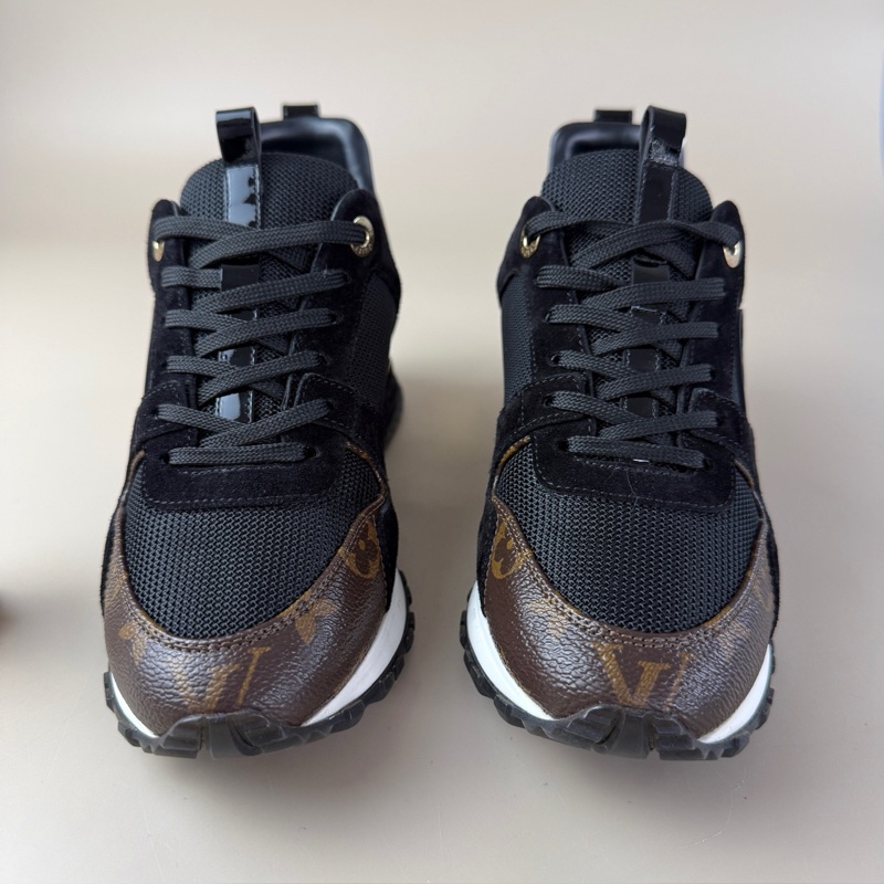 LV/99新路易威登 Run away黑棕老花系帶休閒鞋 35.5碼-8