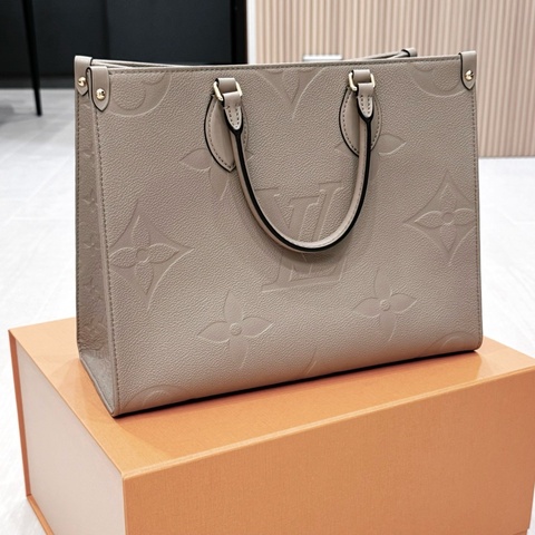 LV onthego MM中號大象灰