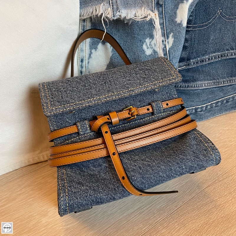 Moschino Tie Me bag in denim 牛仔手提包/斜背包-0