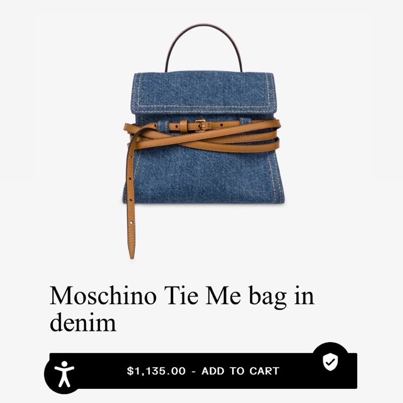 Moschino Tie Me bag in denim 牛仔手提包/斜背包-1