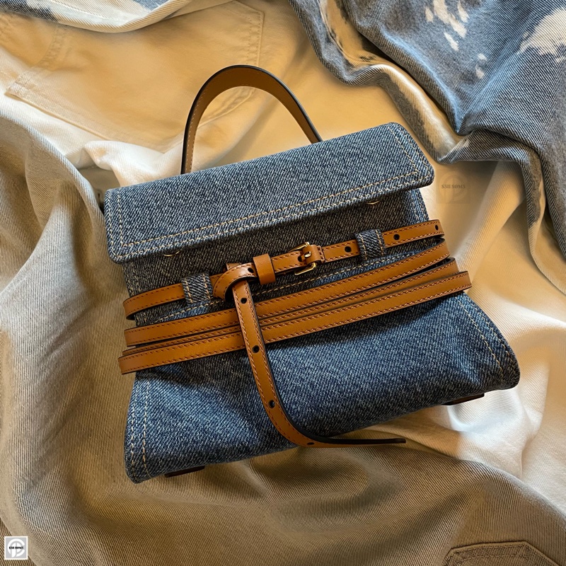 Moschino Tie Me bag in denim 牛仔手提包/斜背包-3