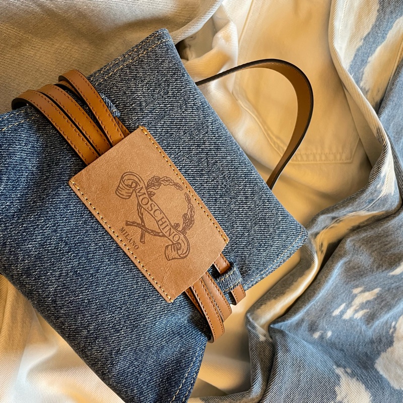 Moschino Tie Me bag in denim 牛仔手提包/斜背包-4