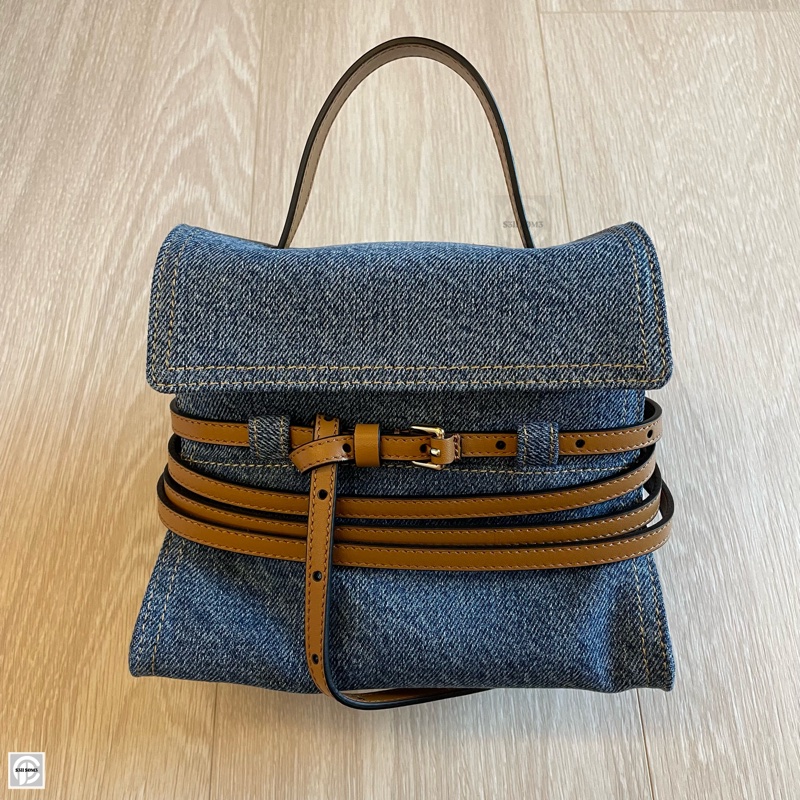 Moschino Tie Me bag in denim 牛仔手提包/斜背包-5