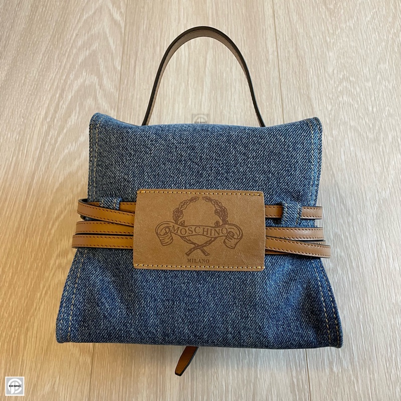 Moschino Tie Me bag in denim 牛仔手提包/斜背包-6