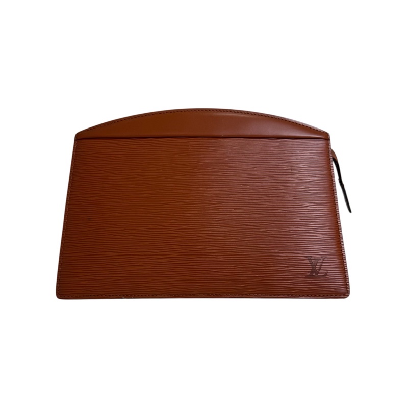 Louis Vuitton Epi棕色手拿包-0