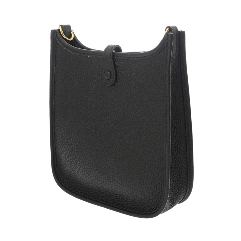 愛馬仕 Evelyn TPM 黑色 U 印章（約 2022 年）女士 Taurillon Clemence 單肩包-2