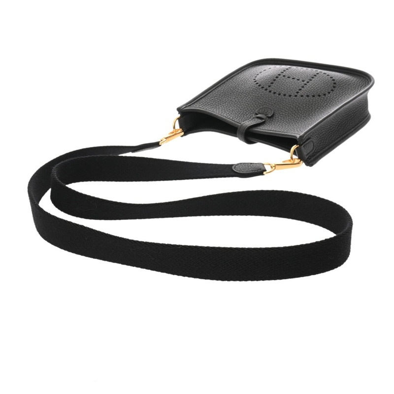 愛馬仕 Evelyn TPM 黑色 U 印章（約 2022 年）女士 Taurillon Clemence 單肩包-3