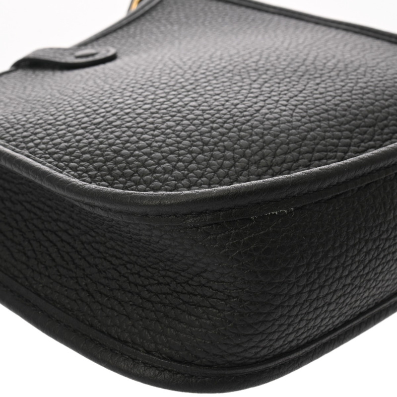 愛馬仕 Evelyn TPM 黑色 U 印章（約 2022 年）女士 Taurillon Clemence 單肩包-7