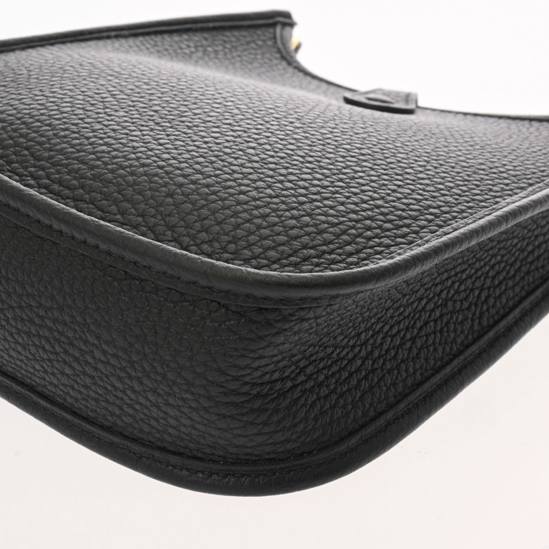 愛馬仕 Evelyn TPM 黑色 U 印章（約 2022 年）女士 Taurillon Clemence 單肩包-8