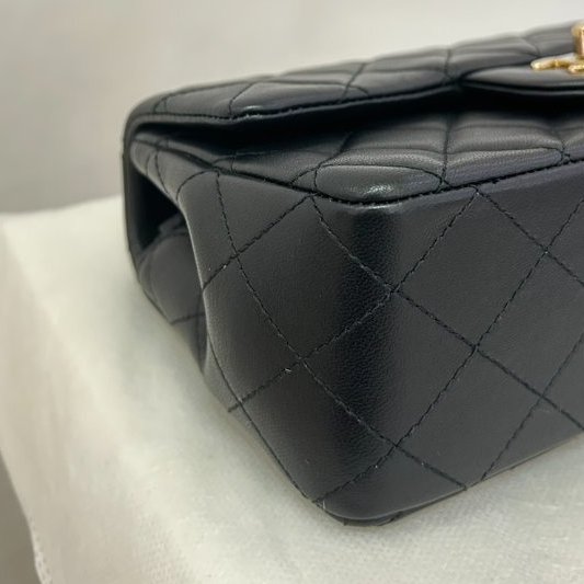 CHANEL黑羊皮金鍊CF20-5