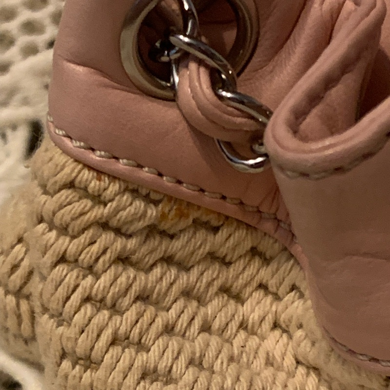 CHANEL香奈兒Chax Lax 風琴包粉色小羊皮米白色 肩背包 手提包-29