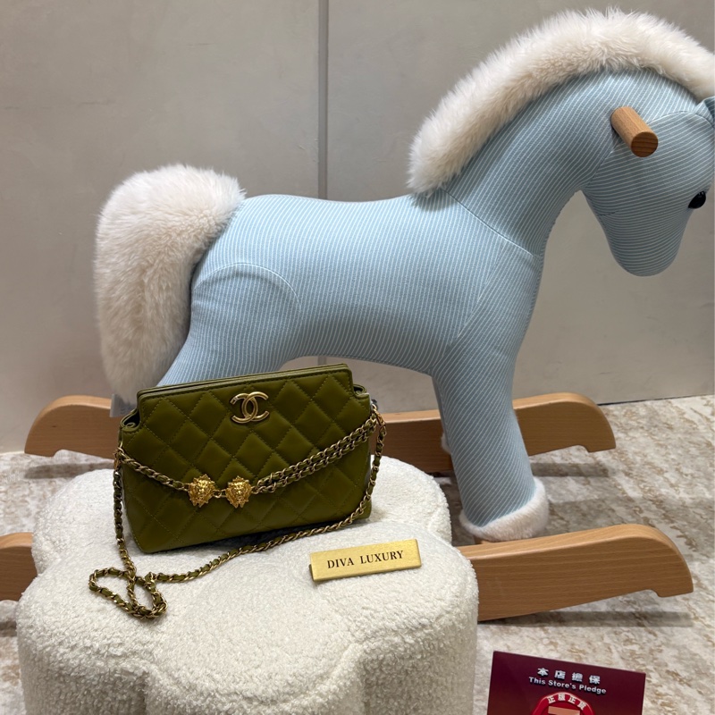 Chanel Vintage 橄欖綠中古包 🫒-0