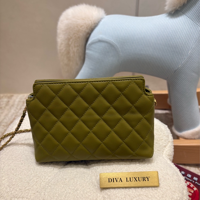 Chanel Vintage 橄欖綠中古包 🫒-2