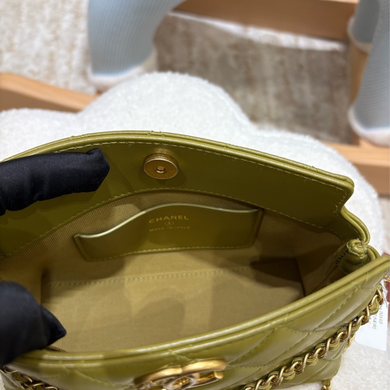 Chanel Vintage 橄欖綠中古包 🫒-4