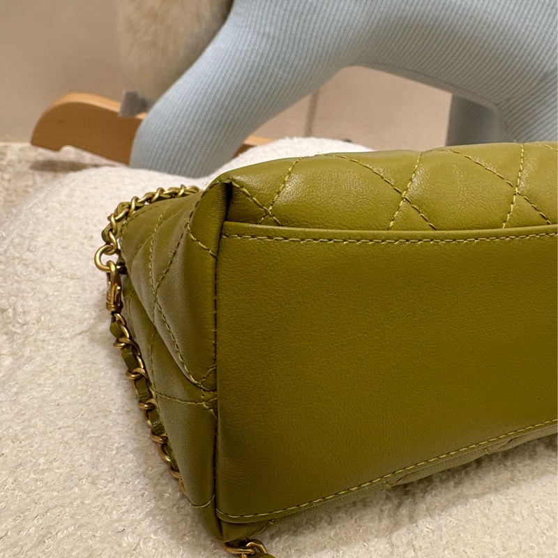 Chanel Vintage 橄欖綠中古包 🫒-11