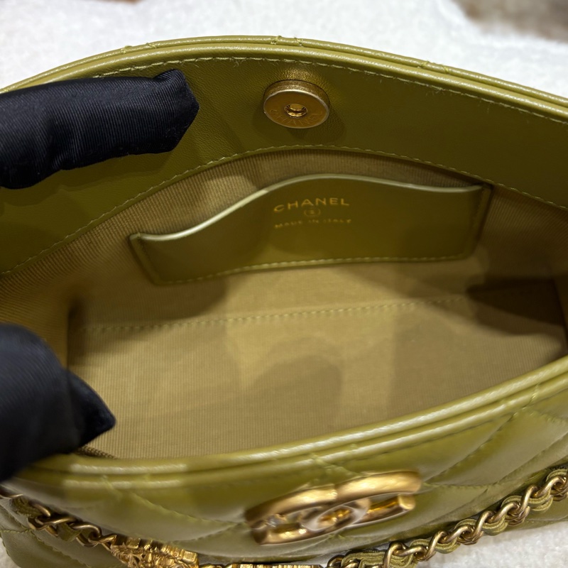 Chanel Vintage 橄欖綠中古包 🫒-13