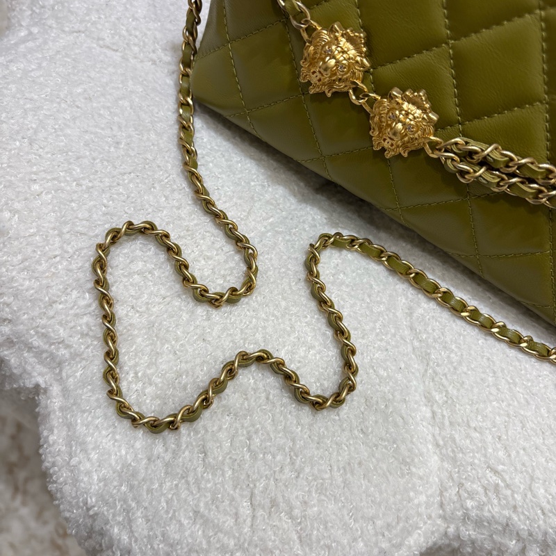 Chanel Vintage 橄欖綠中古包 🫒-15
