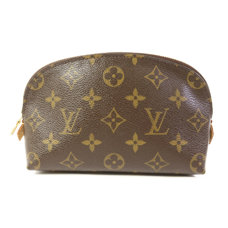 LOUIS VUITTON Monogram Cosmetic Pouch手拿包棕色-0
