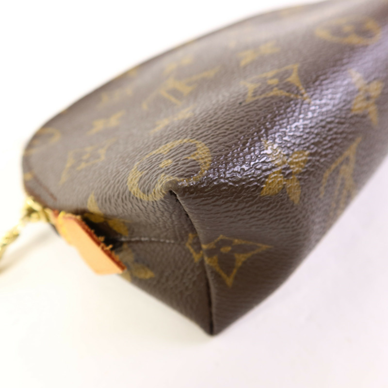 LOUIS VUITTON Monogram Cosmetic Pouch手拿包棕色-9