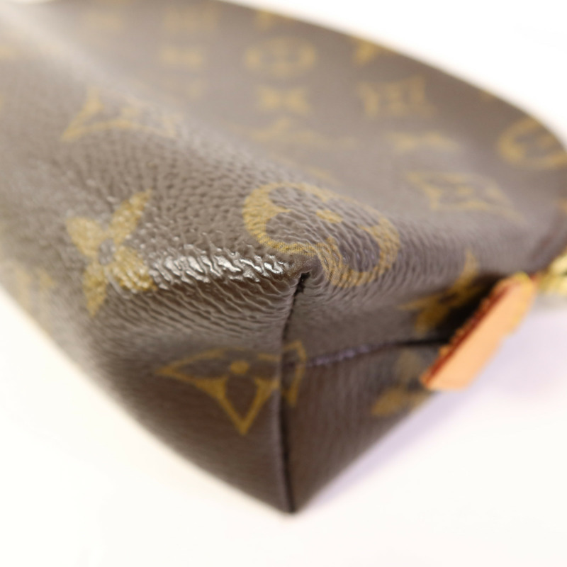 LOUIS VUITTON Monogram Cosmetic Pouch手拿包棕色-10