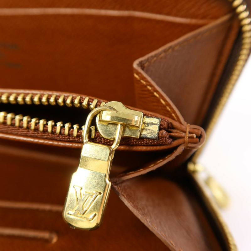 LOUIS VUITTON Monogram Porte Monnaie Zip Long Wallet金扣長錢包-7