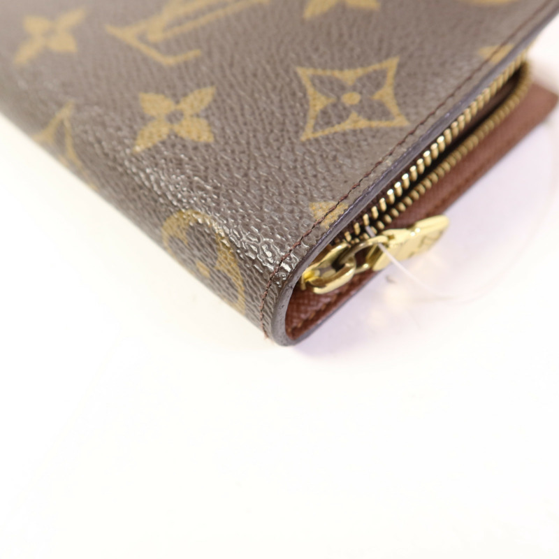 LOUIS VUITTON Monogram Porte Monnaie Zip Long Wallet金扣長錢包-9