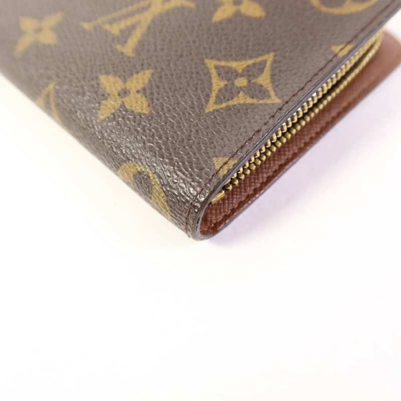 LOUIS VUITTON Monogram Porte Monnaie Zip Long Wallet金扣長錢包-11